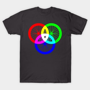 Color Wheel - RGBicycle - Colour Wheel Cycling T-Shirt